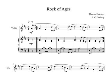 Rock of Ages (Violin Solo with Piano Accompaniment) (arr. B. C. Dockery)