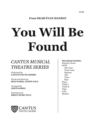 You Will Be Found (arr. Jesús Gomez)