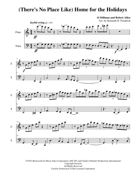 (There's No Place Like) Home For The Holidays (arr. Kenneth D. Friedrich)