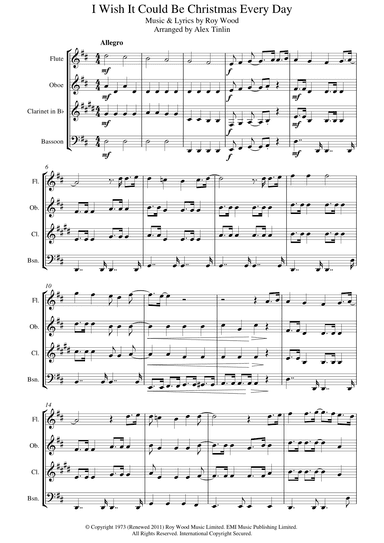 I Wish It Could Be Christmas Every Day (arr. Alex Tinlin)