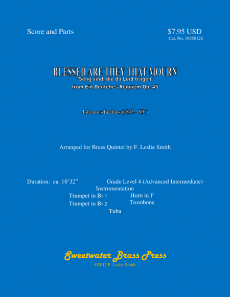 Blessed Are They That Mourn (for Brass Quintet) (arr. F. Leslie Smith)