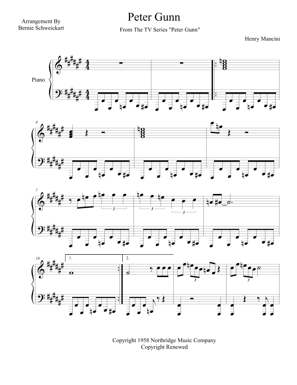 Peter Gunn (arr. Bernie Schweickart)