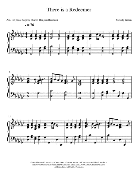 There Is A Redeemer (arr. Sharon Hanjian Rondeau)