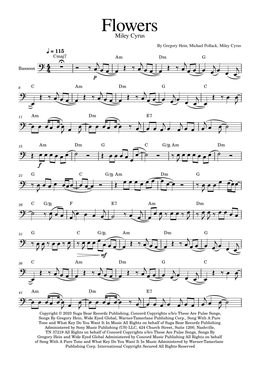 Flowers (arr. Golden Skull Editions)