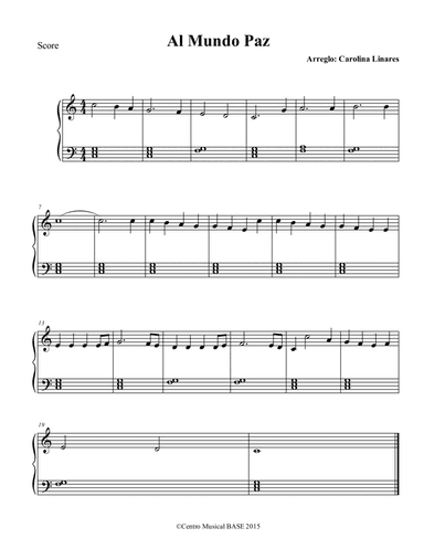 Al Mundo Paz (Joy to the World) (arr. Centro Musical Base)