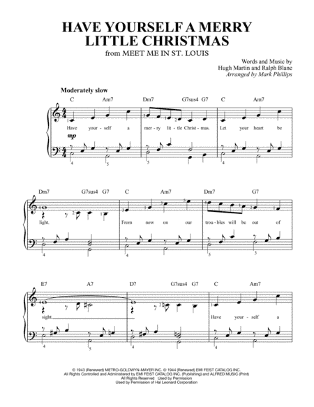 Have Yourself A Merry Little Christmas  from MEET ME IN ST. LOUIS (arr. Mark Phillips)
