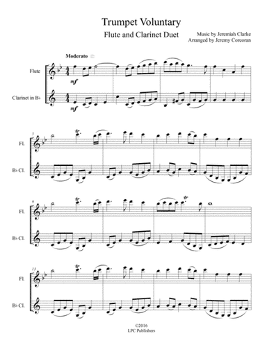 Trumpet Voluntary for Flute and Clarinet (arr. Jeremy Corcoran)