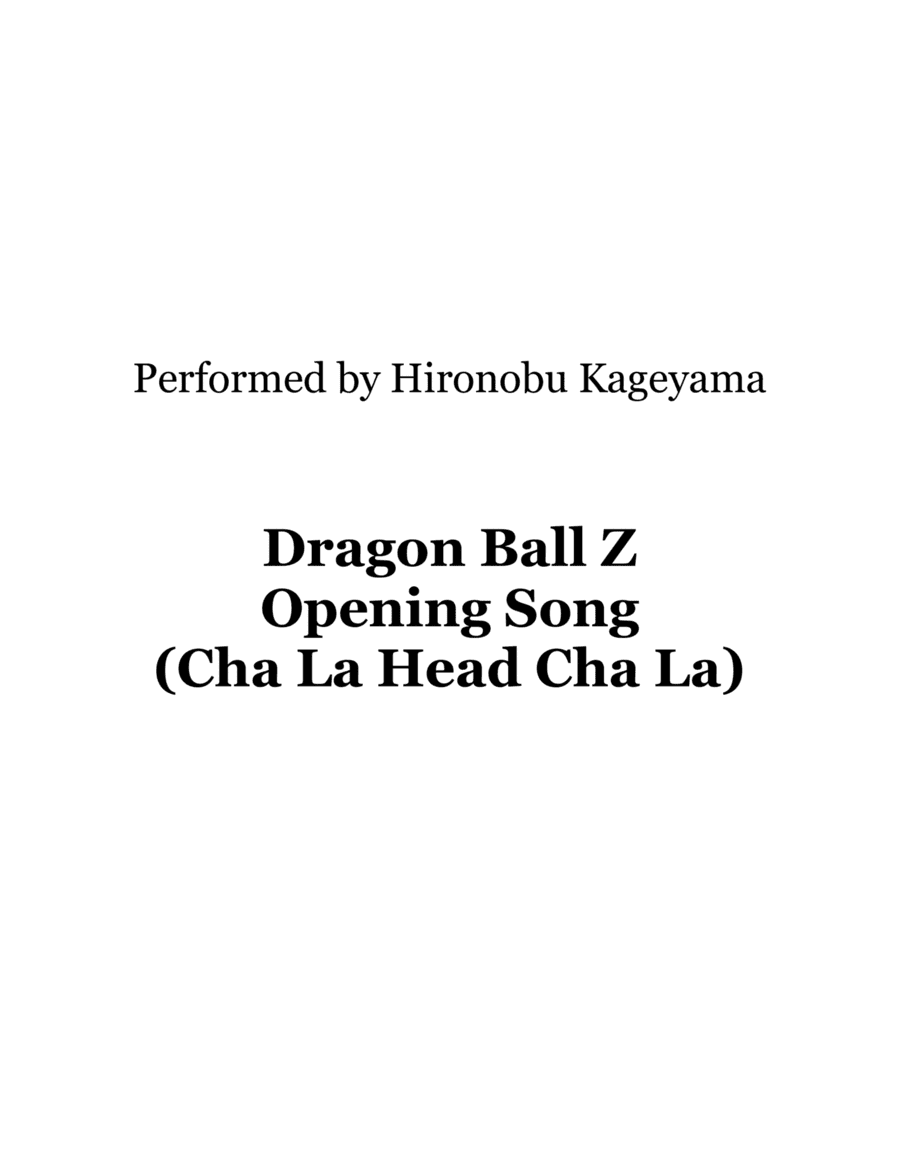 Cha La Head Cha La (arr. Ronn M)
