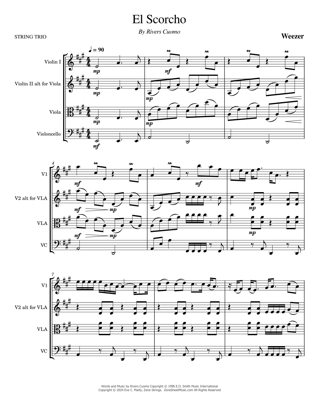 El Scorcho (arr. Eve C. Mailly - Zene Strings)