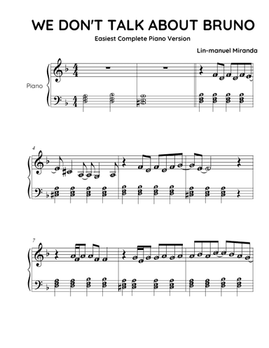 We Don't Talk About Bruno (arr. Fake book Guy)
