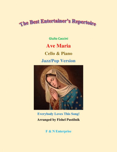 "Ave Maria" by G. Caccini-Piano Background for Cello and Piano-Video (arr. Fishel Pustilnik)