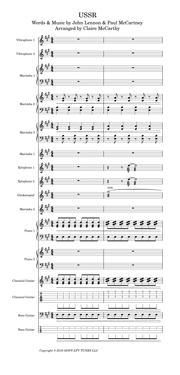 Back In The Ussr (arr. Claire McCarthy)