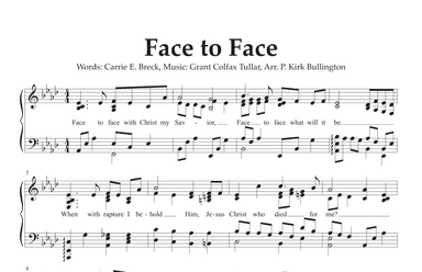 Face to Face (Alternate Contemporary Harmonization) (arr. P. Kirk Bullington)