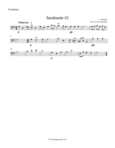 Sarabande #2 (arr. Nick Lacanski)