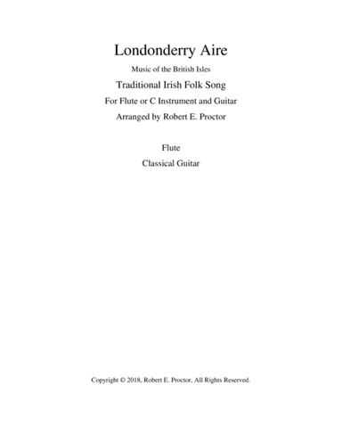 Londonderry Aire for Flute or C Instrument and Guitar (arr. Robert E. Proctor)