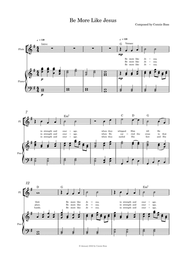 Be More Like Jesus - (Lent/Good Friday) flute solo and piano