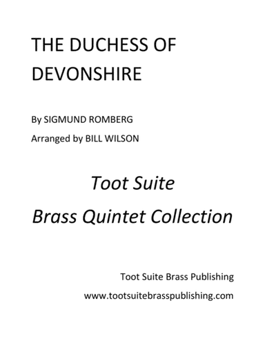 The Duchess of Devonshire (arr. Bill Wilson)