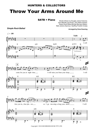 Throw Your Arms Around Me (arr. Drew Downing)