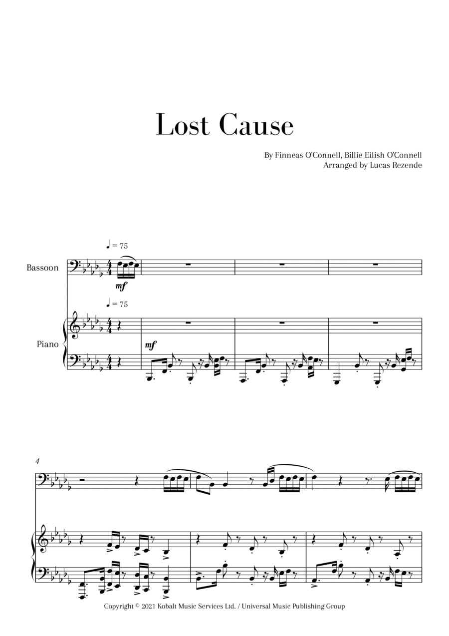 Lost Cause (arr. Lucas Rezende)