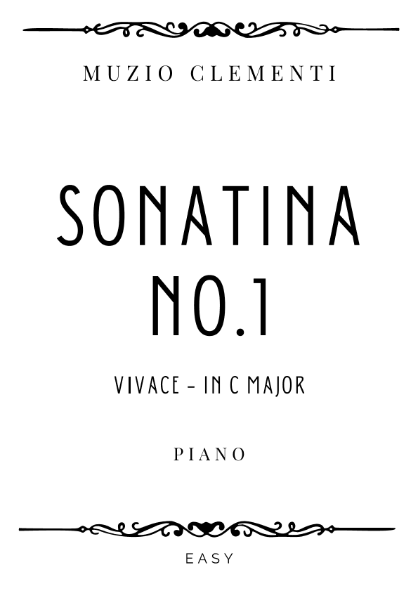 Clementi - Vivace from Sonatina No.1 in C Major - Easy (arr. Piacere Music Sheets)