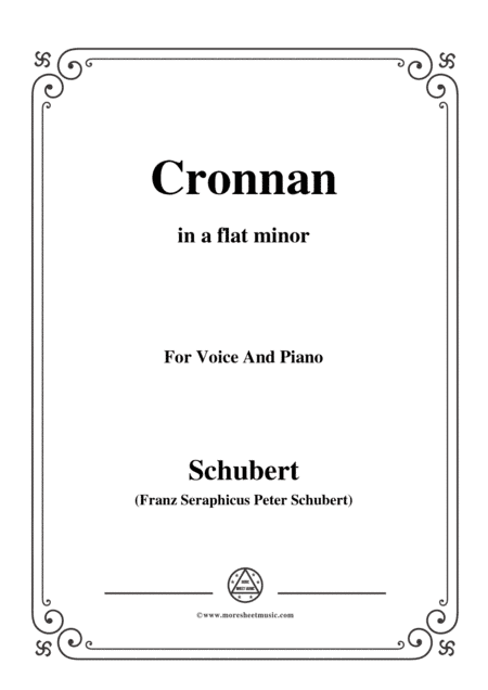 Schubert-Cronnan,in a flat minor,for Voice&Piano (arr. MSM)