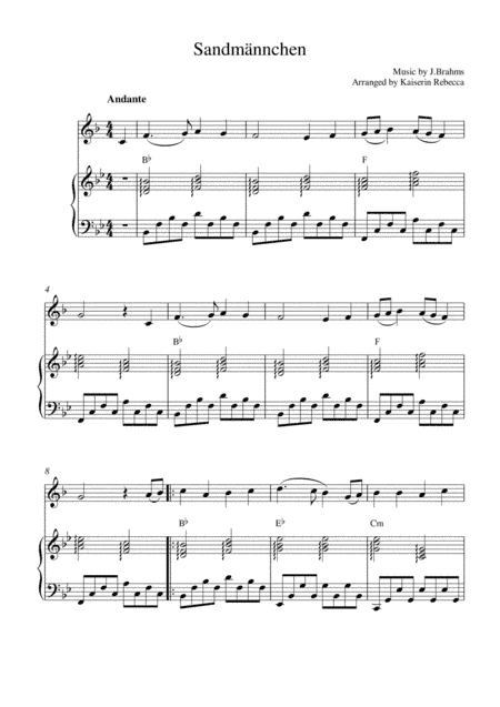 Sandmännchen (arr. Kaiserin Rebecca)