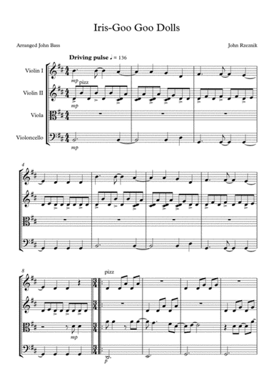 Iris (arr. John Bass)