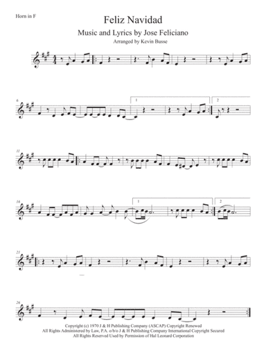 Feliz Navidad (arr. Kevin Busse)