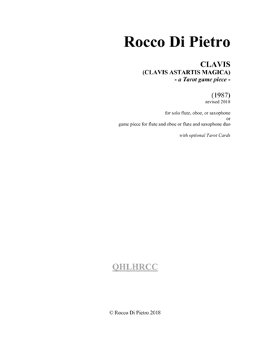 Clavis (Clavis Astartis Magica) -A Tarot Game Piece