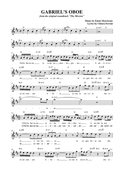 Gabriel's Oboe (arr. Luca Aletta)