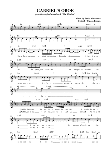 Gabriel's Oboe (arr. Luca Aletta)