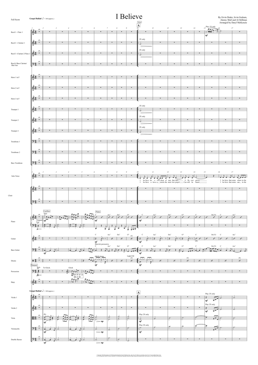 I Believe (arr. Daryl McKenzie)