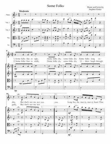 Some Folks, for voice and piano (arr. Gary S. Fagin)