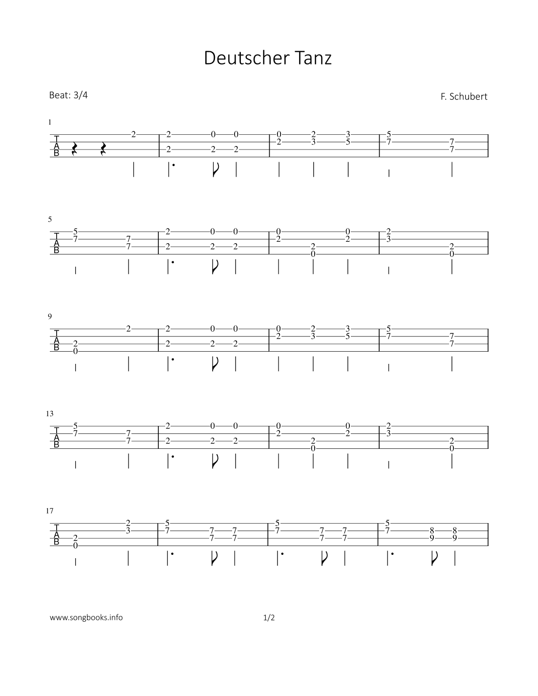 Deutscher Tanz (arr. Bettina Schipp)