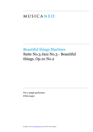Suite No.3 Jazz No.3-Beautiful things Op.10 No.2
