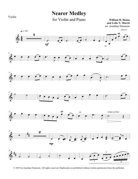 Nearer Medley (arr. Jonathan Simmons)