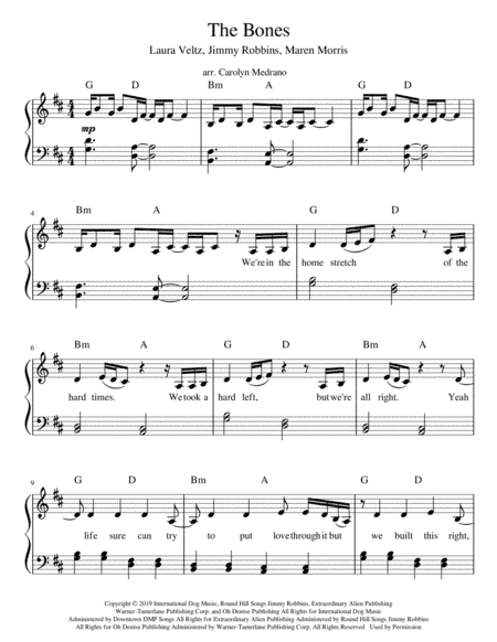 The Bones (arr. Carolyn Medrano)
