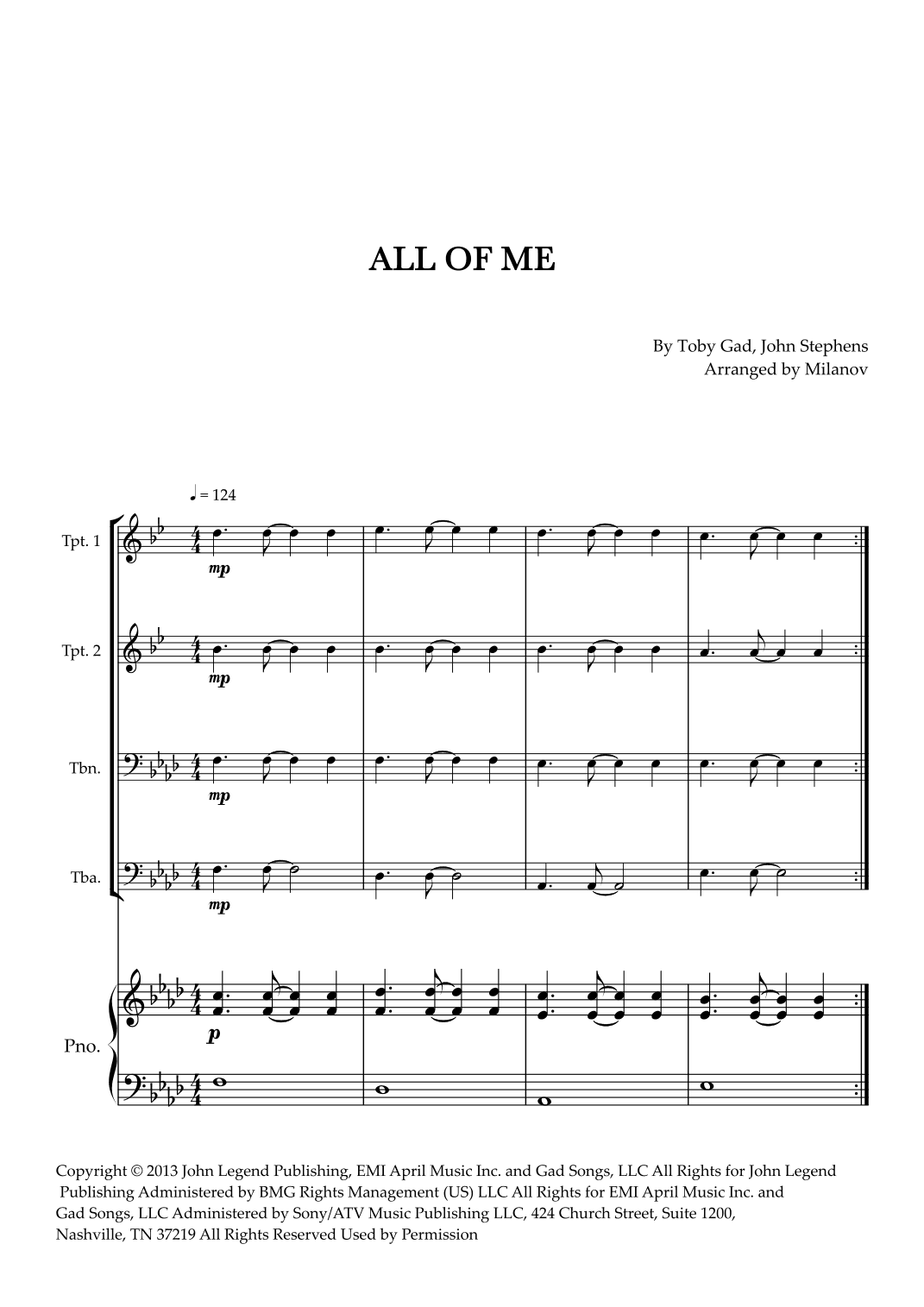 All Of Me (arr. Milanov)