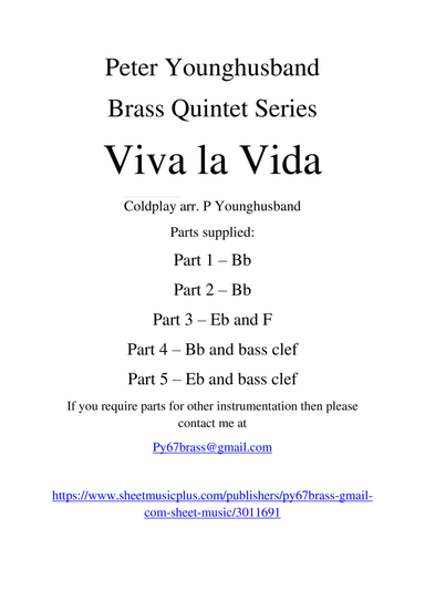 Viva La Vida (arr. Peter Younghusband)