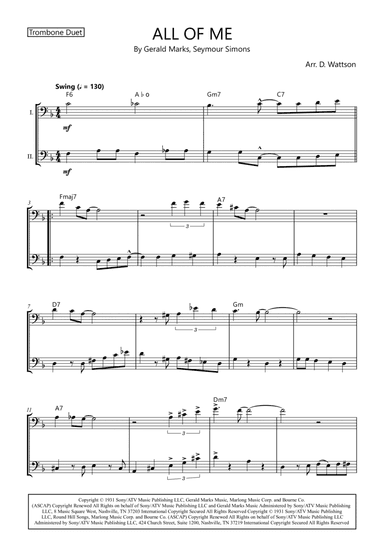 All Of Me (arr. Douglas Wattson)