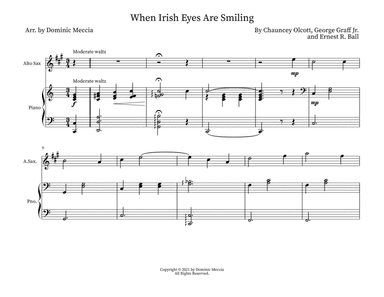 When Irish Eyes Are Smiling (arr. Dominic Meccia)