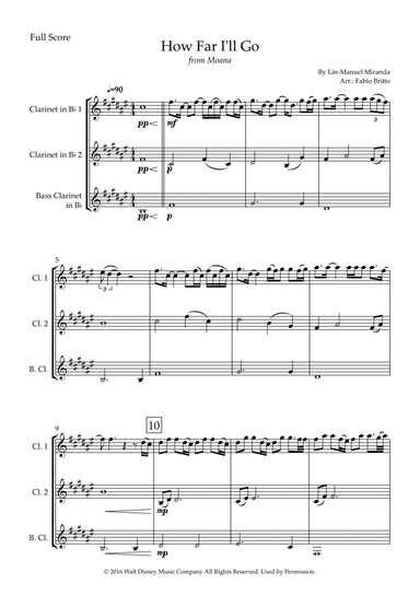 How Far I'll Go (arr. Fabio Britto)