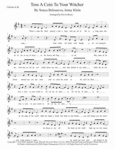 Toss A Coin To Your Witcher (arr. Kevin Busse)