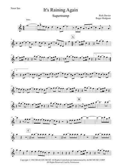 It's Raining Again (arr. Leo Silva)