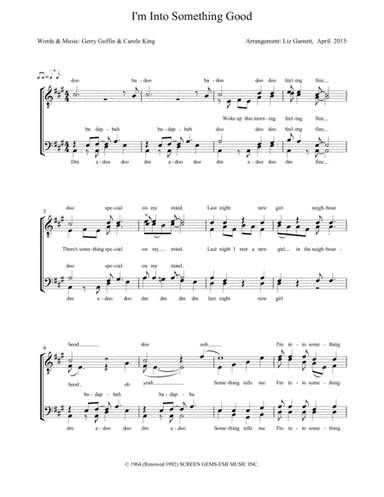 I'm Into Something Good (arr. Liz Garnett)