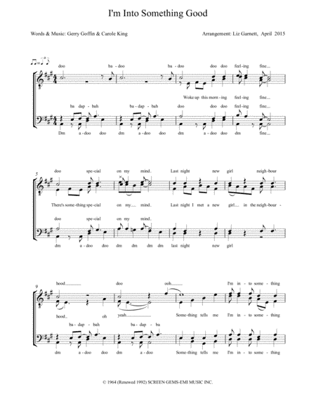I'm Into Something Good (arr. Liz Garnett)