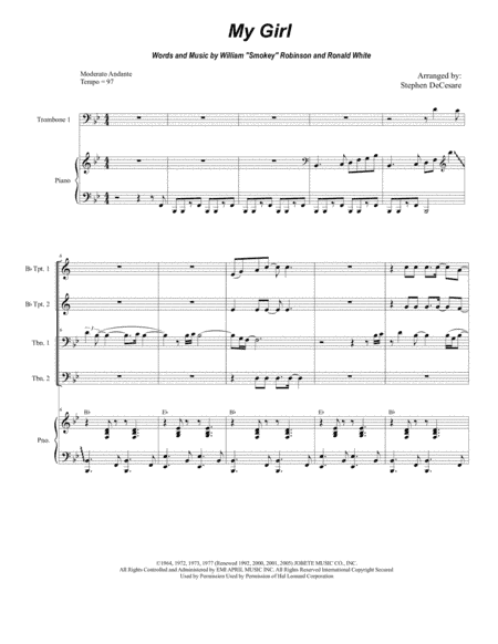 My Girl (arr. Stephen DeCesare)