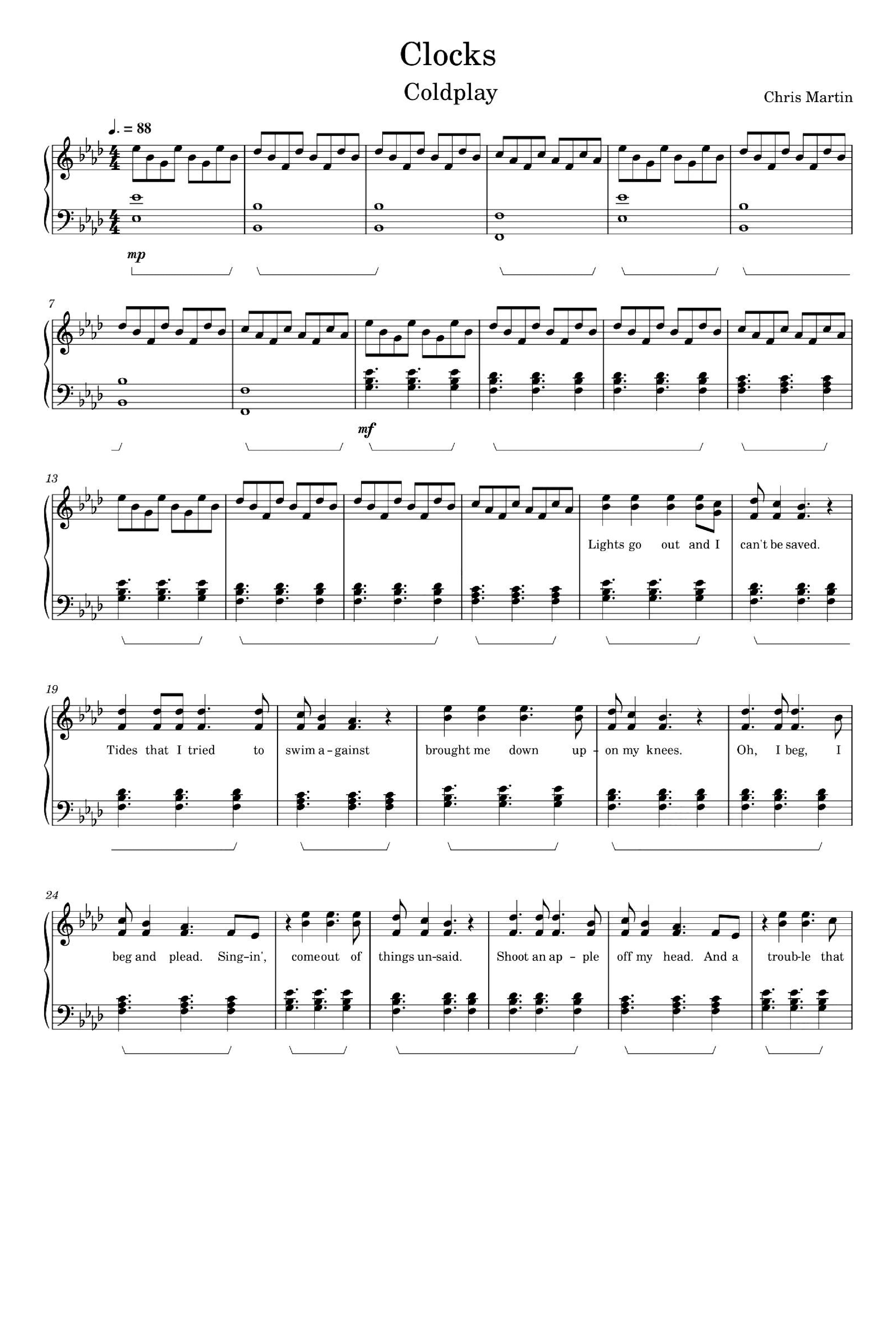 Clocks (arr. Coldplay)