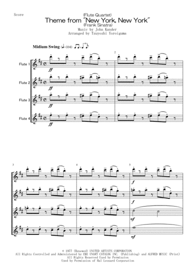 Theme From "New York, New York" (arr. Tsuyoshi Yoroiguma)