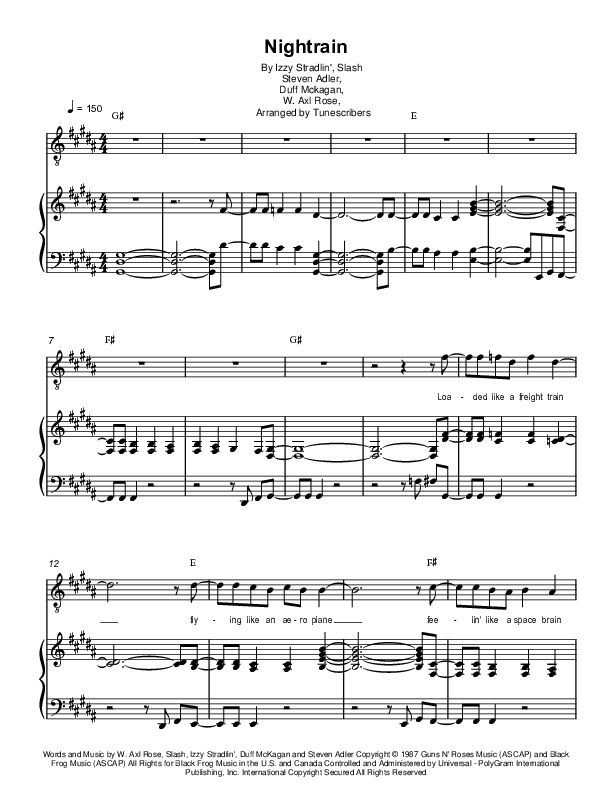 Nightrain (arr. Tunescribers)